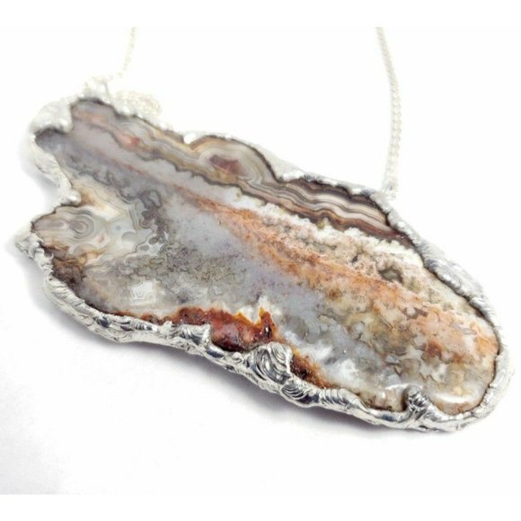 Lace Agate Necklace - Picture 1 of 8